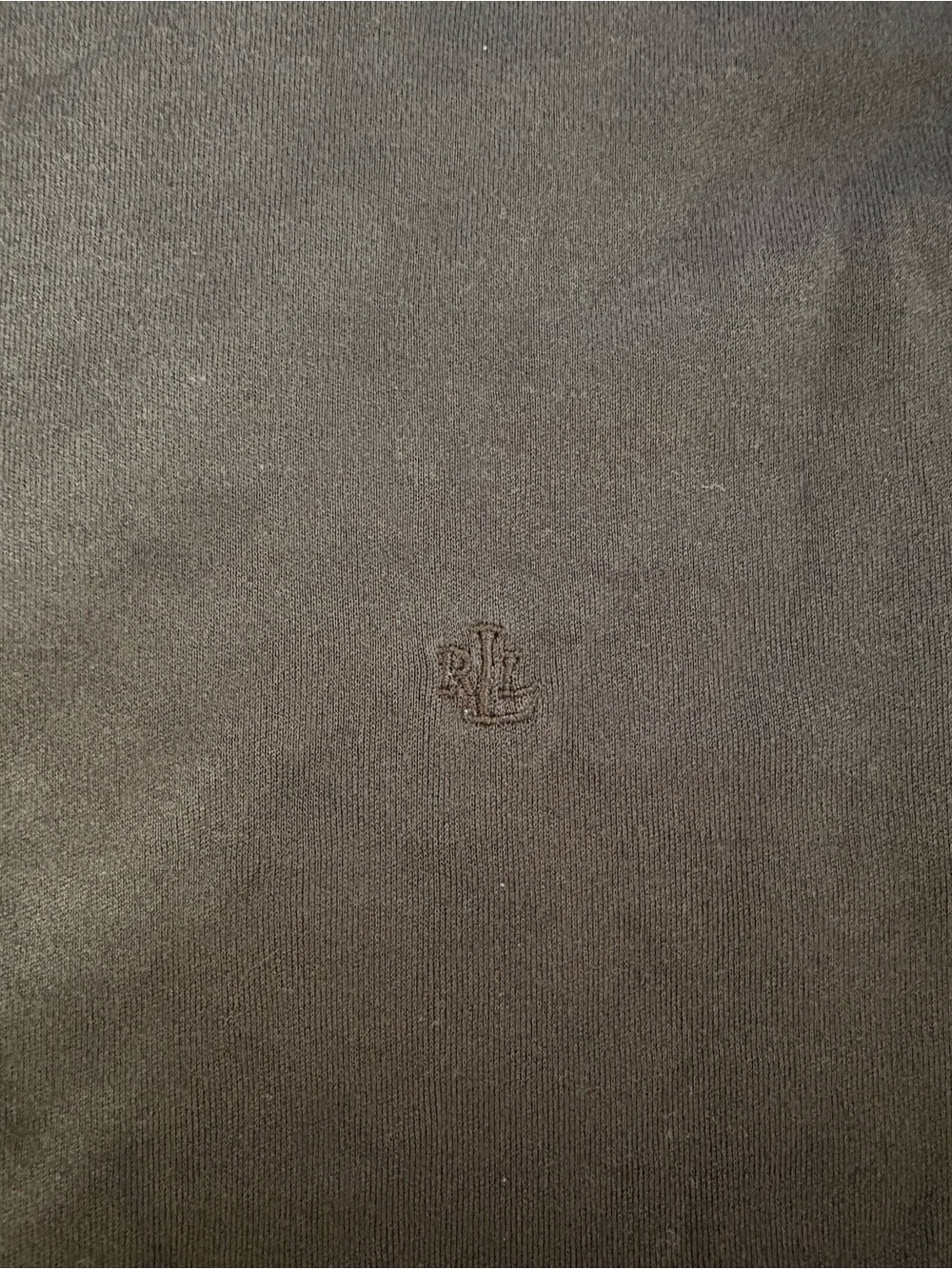 Lauren Ralph Lauren Brown Short-Sleeve wool/silk blend basic classic tee - Picture 3 of 6
